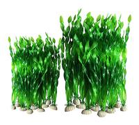 Cpolebev 20 PièCes SéRies Plantes en Plastique de DéCoration de RéServoir de Poissons D'Aquarium en Plastique DéCoratif Artificiel (20 PièCes SéRies Vert)