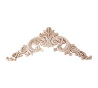 Cpolebev 20 x 20Cm Caoutchouc Bois ChêNe Sculpté Corner Onlay Applique Cabinet Non Peint