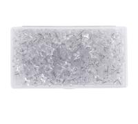 Cpolebev 200 PièCes Punaises en Forme D'éToile en Plastique Transparent avec BoîTe en Plastique pour Panneau de LièGe Pointe en Acier DéCorative