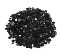 Cpolebev 2000 pcs Acrylique plat Cristal Strass Perles Nail Art (Noir)