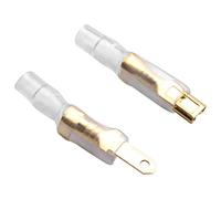 Cpolebev 200Pcs / 50Paires Connecteur D'Enveloppe de de Douille de Bornes À Sertir de Mâle Spade pour 22-16 Awg 2.8Mm