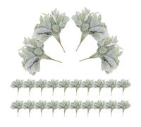Cpolebev 24 Pcs Artificielle Floqué Agneaux Oreille Tiges Faux Agneaux Oreille Tiges Oreille d'agneau Faux DéCor Artificiel