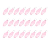 Cpolebev 24 Pièces Bricolage Porte-Clés D'Hôtel Vierges par Transfert de Chaleur Porte-Clés Vierges par Sublimation en Vrac (Rose)
