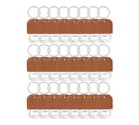 Cpolebev 24 Pièces Décapsuleur en Cuir Teinté Porte-Clés Décapsuleur en Acier de Bière par Sublimation Porte-Clés en Cuir PU