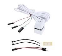 Cpolebev 2M Portable LED LumièRes Ordinateur Commutateur de Bureau PC DéMarrage Externe Bouton Marche/ArrêT Câble D'Extension, LumièRe RVB