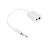Cpolebev 3.5Mm Prise Aux Audio Mâle vers USB 2.0 Convertisseur Câble Cordon Voiture Mp3