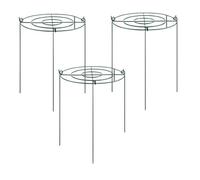 Cpolebev 3 Ensembles de Cages de Support pour Pivoines, Grilles de Croissance à Travers des Cerceaux avec 4 Pieds, Attelle de Support pour Plantes, Anneau de Support Solide et pour Fleurs