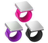 Cpolebev 3 Pièces Coussin à Épingles Magnétiques pour Poignet, Coussin à Épingles à Coudre Magnétique, Bracelet Porte-Épingles Magnétique pour Le Tressage à Coudre
