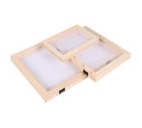 Cpolebev 3 PièCes Papier en Bois Papier Moule Faisant éCran Kit 3 Cadres de Taille pour Bricolage Papier Artisanat 12.7X17.8Cm 19.8X24.8Cm 24.8X33.0Cm