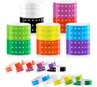 Cpolebev 300 Pièces Bracelets en Plastique Bracelet en Vinyle Bracelets Colorés Bracelet en Plastique Bracelets de Fête, Multicolore