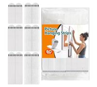 Cpolebev 36 Paires (72 Pièces) D'Autocollants Spéciaux pour Cadre Photo à Suspendre au Mur sans Perforation et Autocollants Magiques Double Face Durables Faciles à Utiliser