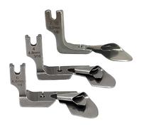 Cpolebev 3Pc Industrial Curved Scroll Hemmer Foot Hem Pull Tube Silk Chiffon Skirt Sertissing Presser Flat Car Arc Curling Presser Foot 1/8Inch+3/16Inch+1/4Inch