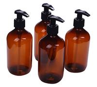 Cpolebev 4 Pcs Nouveau 500 Ml Pompe Bouteille Maquillage Salle de Liquide Shampooing Bouteille Distributeur de Voyage Bouteille Conteneur pour Savon Douche Gel