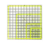 Cpolebev 4 Pcs Quilting Ruler Square Quilting Rulers Règle de Coupe de Tissu Acrylique Quilters Rulers Marque avec Bagues Antidérapantes