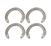 Cpolebev 4 PièCes 5 éQuipement en Alliage D'Aluminium Fers à Cheval 2 + 2 Outils de MaréChal-Ferrant ArrièRe pour Le de Tournoi