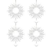Cpolebev 4 PièCes 8 Pouces Sublimation Wind Spinner Blanks 3D Wind Spinners Hanging Wind Spinner pour la DéCoration de Jardin IntéRieur ExtéRieur
