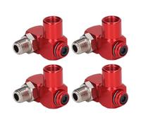 Cpolebev 4 Pièces Connecteur de Tuyau D'Air Pivotant à 360 Degrés 1/4 Po NPT Raccords D'Air Industriels Adaptateur D'Outil Pneumatique Coupleur de Joint de Tuyau D'Air Facile à Utiliser
