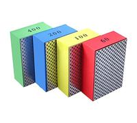 Cpolebev 4 Pièces de Tampons de Meulage de Verre de Peinture de Carreaux de Céramique pour le Ponçage Du Bloc de Meulage de Polissage 60,100,200,400