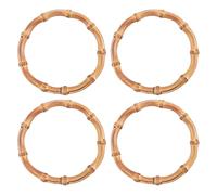 Cpolebev 4 PièCes en Bois Rond Bambou Sac PoignéE Remplacements Sac à Main Sac à Main Faisant des PoignéEs pour L'Artisanat de Sac à Main