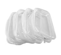 Cpolebev 4 PièCes ÉTui à Crayons Stylo à GlissièRe en PVC Transparent, avec Grande Capacité Sac à Crayons Trousse de Maquillage avec Fermeture éClair pour Les Fournitures Scolaires (Blanc)