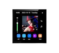 Cpolebev 4 Pouces Andriod 10 Eshare WiFi Bluetooth Tactile Home Cinéma Cinéma Numérique Stéréo Audio Musique Amplificateur Mural Noir