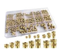 Cpolebev 400Pcs Inserts Filetés, M2/M2.5/M3//M5/M6 Kit D'Assortiment de Pièces D'Assortiment D'Écrous Moletés à Filetage Insert de Réglage Thermique pour L'Impression 3D en Plastique