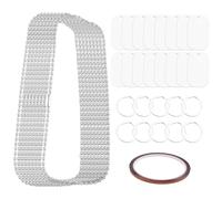 Cpolebev 44 PièCes SéRies Sublimation Estampage ÉTiquettes de Chien en Aluminium Vierges, avec ChaîNe Collier ChaîNe Porte-CléS Chaleur pour ID d'animal de Compagnie, Pendentif