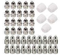 Cpolebev 45Pcs P80 Électrode Plasma Pointe Buse Électrode de Découpe Plasma Buse Plasma Consommable Fit P-80 Plasma Torch