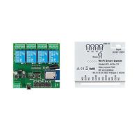 Cpolebev 4CH Tuya WiFi Switch WiFi Switch DIY Minuterie 85-265V 5V 2.4G WiFi Module Domotique pour IFTT Home