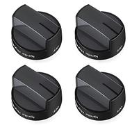 Cpolebev 4X W10339442 Bouton de Cuisinière, Boutons de Commande de Brûleur de de Cuisson Noir Pièces de Rechange Accessoires WPW10339442 PS11753188