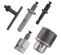 Cpolebev 5 PièCes SéRies 1.5-10Mm 3/8-24UNF Ensemble de Mandrin de Forage Adaptateur de Forage Changé Clé à Chocs en Kits D'Outils de Forage de Mandrin de Forage Eletric