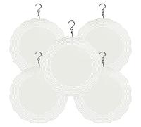 Cpolebev 5 Pièces Sublimation Wind Spinner Blanks 8Inch Wind Spinners Blanc pour Cour et Jardin Intérieur Extérieur Décoration de Porte D'Entrée