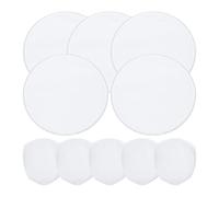 Cpolebev 5 Pièces Ventilateurs à Disque Volant Pliables 9,8 Pouces Ventilateurs à Sublimation Polyester Bord Noir Ensemble D'Éventails Pliants avec Sac pour Fête Blanc