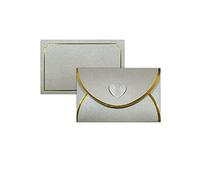 Cpolebev 50 Enveloppes pour Cartes-Cadeaux avec Boucle D'Amour pour Cartes de Correspondance, Argent de Mariage