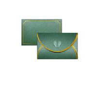 Cpolebev 50 Enveloppes Professionnelles Haut de Gamme pour Cartes de Correspondance, Mariage Vert Foncé