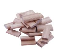 Cpolebev 50 Pièces de Connecteurs de Chevilles en Bois Domino de 8 Mm, Bouchons en Bois de Hêtre, Connecteurs D'Épissure de Meubles en Bois Durables