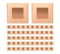 Cpolebev 50 PièCes Mini BoîTe en Papier Kraft avec FenêTre PréSente BoîTe d'emballage BoîTe à Friandises pour Savon Fait Maison Bonbons de Boulangerie (Marron)