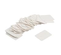 Cpolebev 50 PièCes SéRies Papier Kraft Blanc Oreille Goujons Boucle d'oreille Affichage Cartes Prix ÉTiquette ÉTiquette Titulaire de Cartes, 3,5 X 2,5 Cm (Blanc)