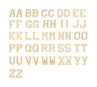 Cpolebev 52 PièCes de Fer sur Les Patchs de Lettre, Patchs de Lettre D'Applique, Coudre sur Les Patchs BrodéS de Lettre, Patchs D'Alphabet pour Les VêTements