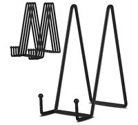 Cpolebev 5PCS 8 Pouces Présentoirs en Métal Noir Support de Plaque Présentoirs de Support de Plaque pour Image, Plaque Décorative, Livre