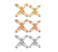 Cpolebev 6 Pack Femmes Mode X-Shape Écharpe Anneau Boucle Dames Filles Moderne Simple Écharpe Fermoir Anneau Clips Soie Écharpe Boucle Anti-Éblouissement Boucle Boucle Wrap Support