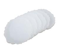 Cpolebev 6 PièCes RéSine Coaster Moule Grand Silicone GéOde Moule IrréGulièRe Vague Forme Moule Bricolage éPoxy Plateau Moule Coaster Moulage Moule