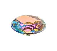Cpolebev 60 mm Cristal Diamant Presse-Papier Décoratif Arc-en-Ciel Fabricant Verre Diamants Salle de Mariage Ornements de Bureau Facile à Installer Facile à Utiliser B