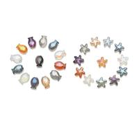 Cpolebev 60 Pièces Pendentif en Cristal Poisson Étoile de Mer Forme Verre Perles à Facettes Artisanat Matériel Fabrication de Boucle d'oreille Fournisseur Pièces