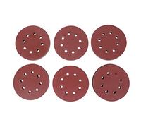 Cpolebev 60PCS 5 pouces Disque de sable Papier de verre Classe 60 80 120 180 240 320 Gravier pour la puissance au hasard Piste Ponceuse