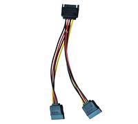 Cpolebev 6in Alimentation SATA Adapter Cable Y Separateur - H/F (Cable d'alimentation)