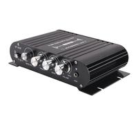 Cpolebev -838 Amplificateur HiFi 2.1 Canaux Voiture MP3 Mini Ampli Entrée AUX Réglage des Basses Hautes et Basses Amplificateur Super 20Wx2 + 40W Installation Facile