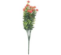 Cpolebev 8Pcs Plantes Artificielles RéSistantes Aux UV, 8 Branches en Plastique Faux Suspendu Planteur Cuisine Maison de Mariage Bureau Bureau DéCor Orange