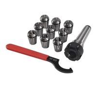 Cpolebev 9 Pcs Er25 Pinces à Ressort 1 Pcs Mt3 Er25 Collet Chuck Morse Titulaire CôNe pour Cnc Fraisage Outil de Tour