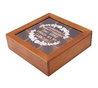 Cpolebev 9 Section en Bois Chic Boîte À Thé Compartiments Conteneur Sac Coffre de Rangement Épice Nouveau Magasin Boîtes Cosmétiques Jewelly 24 X 24 X 7 Cm - Bois Couleur